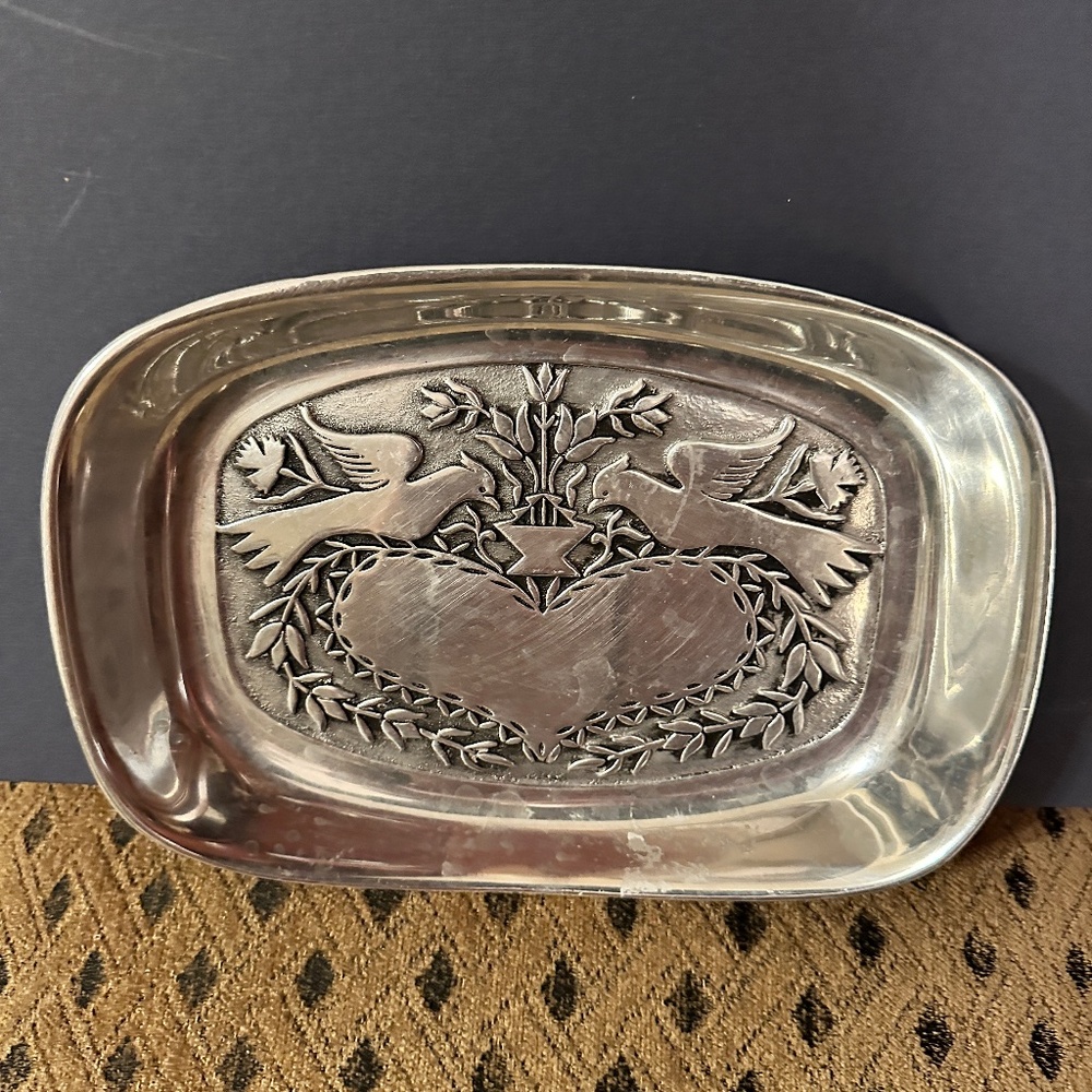 Small pewter  serving dish